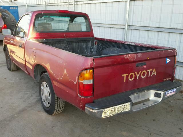 4TANL42N4VZ253785 - 1997 TOYOTA TACOMA RED photo 3