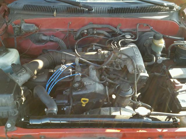 4TANL42N4VZ253785 - 1997 TOYOTA TACOMA RED photo 7