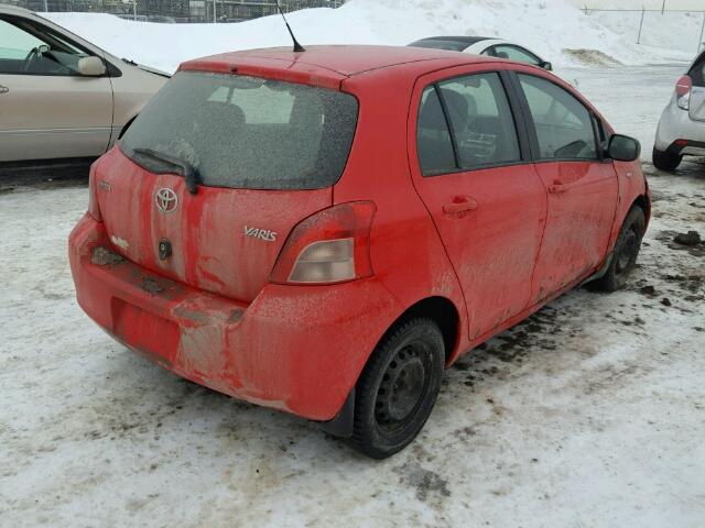 JTDKT923575122488 - 2007 TOYOTA YARIS RED photo 4