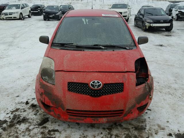 JTDKT923575122488 - 2007 TOYOTA YARIS RED photo 9