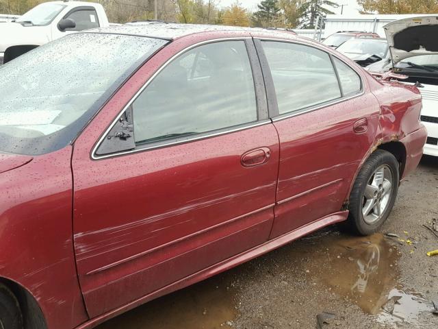 1G2NF52E34M632245 - 2004 PONTIAC GRAND AM S MAROON photo 9
