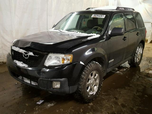 4F2CZ96118KM18476 - 2008 MAZDA TRIBUTE S BLACK photo 2