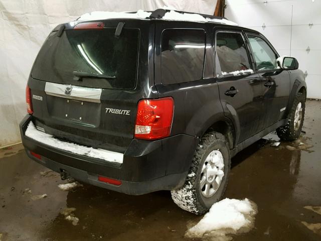 4F2CZ96118KM18476 - 2008 MAZDA TRIBUTE S BLACK photo 4