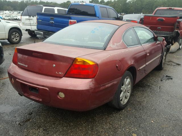 4C3AG52H81E052810 - 2001 CHRYSLER SEBRING LX BURGUNDY photo 4