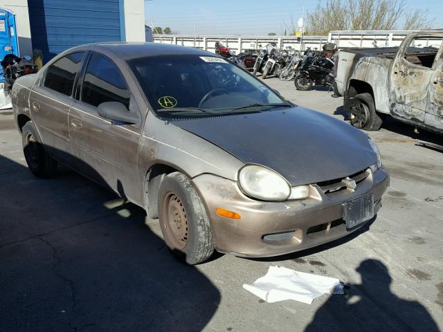 1B3ES26C82D560861 - 2002 DODGE NEON BROWN photo 1