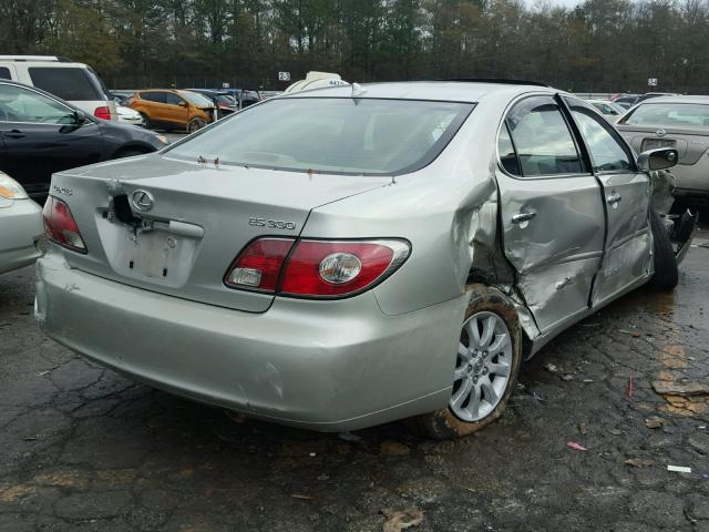 JTHBA30G845051466 - 2004 LEXUS ES 330 SILVER photo 4