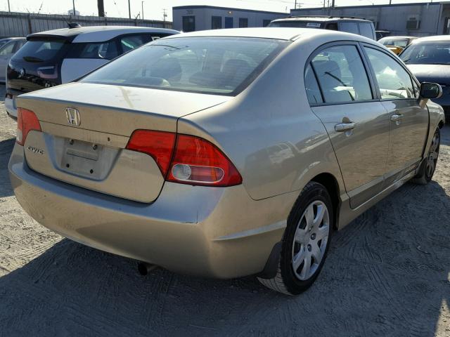 JHMFA16568S002270 - 2008 HONDA CIVIC LX GOLD photo 4