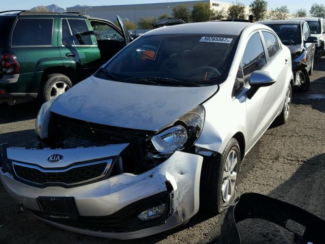 KNADN4A31D6201523 - 2013 KIA RIO EX SILVER photo 2