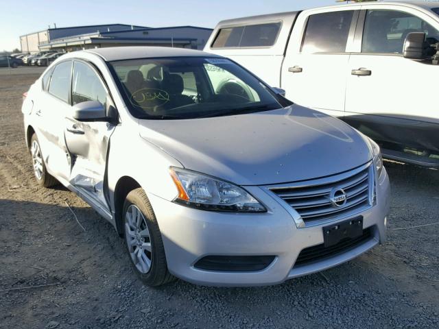 3N1AB7AP4EY311157 - 2014 NISSAN SENTRA S SILVER photo 1