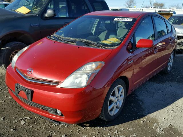 JTDKB20U277640262 - 2007 TOYOTA PRIUS RED photo 2