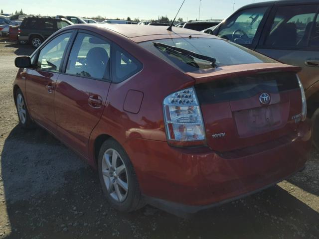 JTDKB20U277640262 - 2007 TOYOTA PRIUS RED photo 3