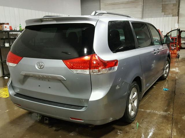 5TDKK3DC3CS210599 - 2012 TOYOTA SIENNA LE SILVER photo 4