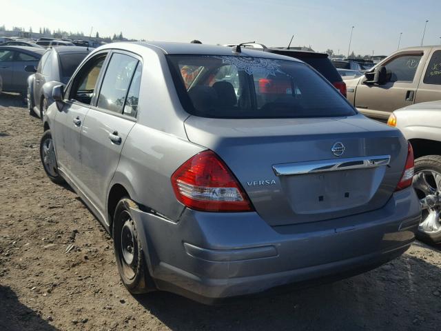 3N1BC11E99L490621 - 2009 NISSAN VERSA S GRAY photo 3