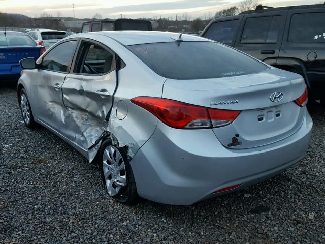 5NPDH4AE1BH031565 - 2011 HYUNDAI ELANTRA GL SILVER photo 3