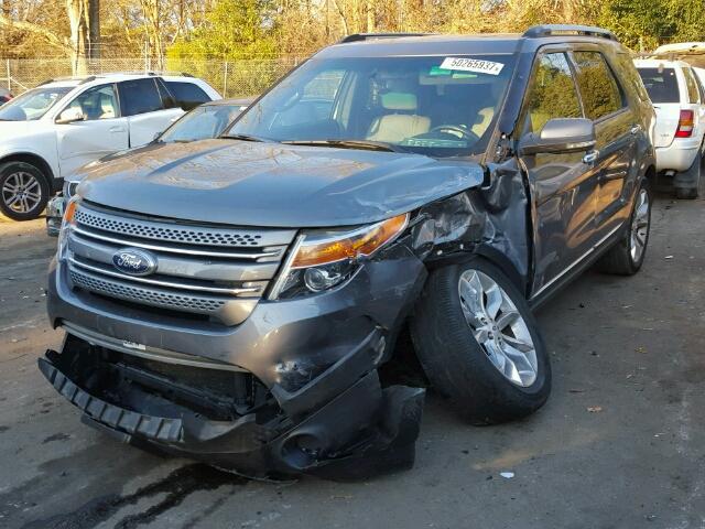 1FM5K7F84DGA86508 - 2013 FORD EXPLORER L GRAY photo 2