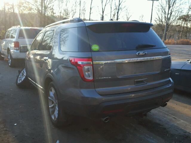 1FM5K7F84DGA86508 - 2013 FORD EXPLORER L GRAY photo 3