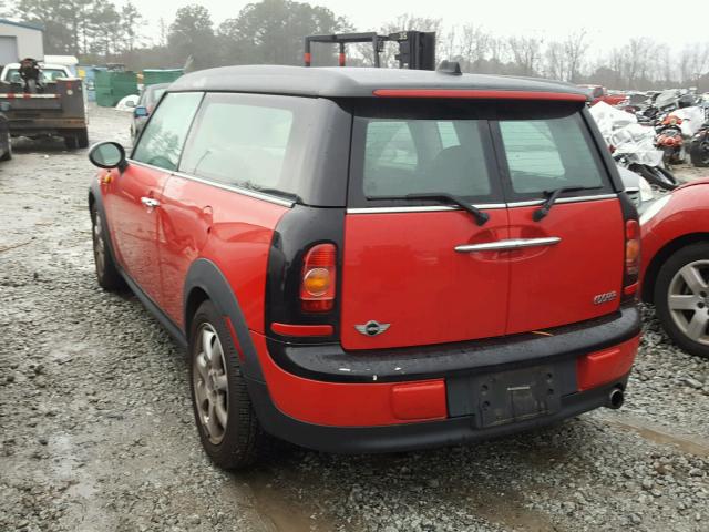 WMWML3C54ATX37989 - 2010 MINI COOPER CLU RED photo 3