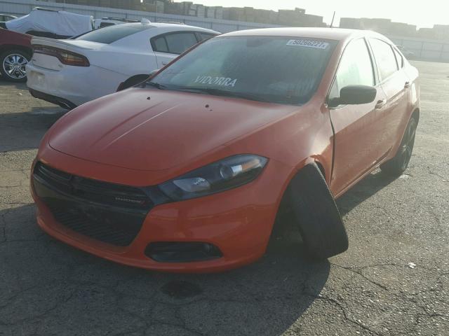 1C3CDFBB0FD253344 - 2015 DODGE DART SXT ORANGE photo 2