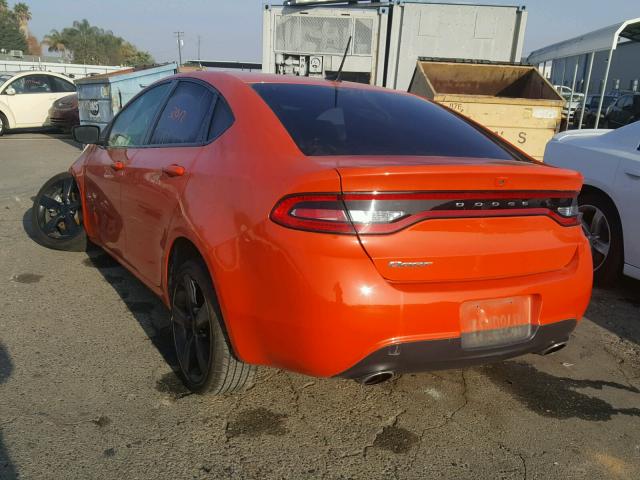 1C3CDFBB0FD253344 - 2015 DODGE DART SXT ORANGE photo 3