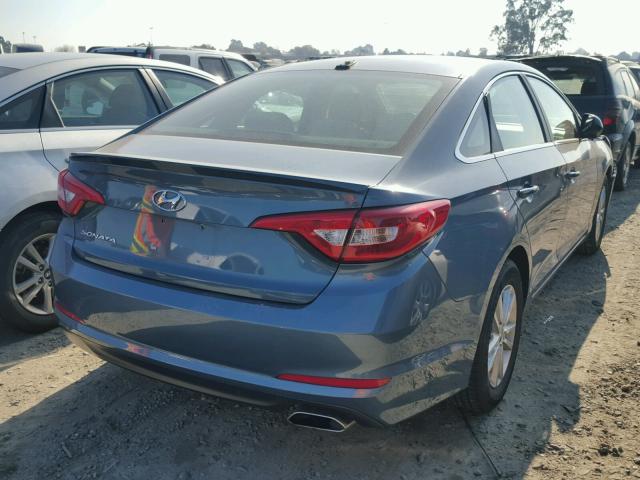 5NPE24AF2HH557873 - 2017 HYUNDAI SONATA SE BLUE photo 4