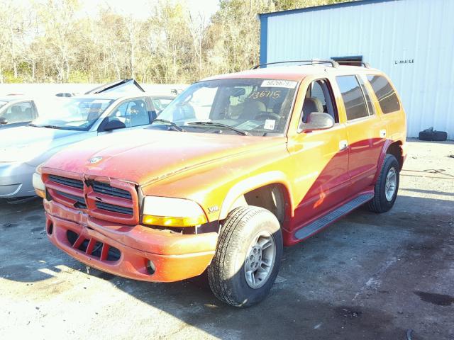 1B4HS28N8YF136715 - 2000 DODGE DURANGO RED photo 2