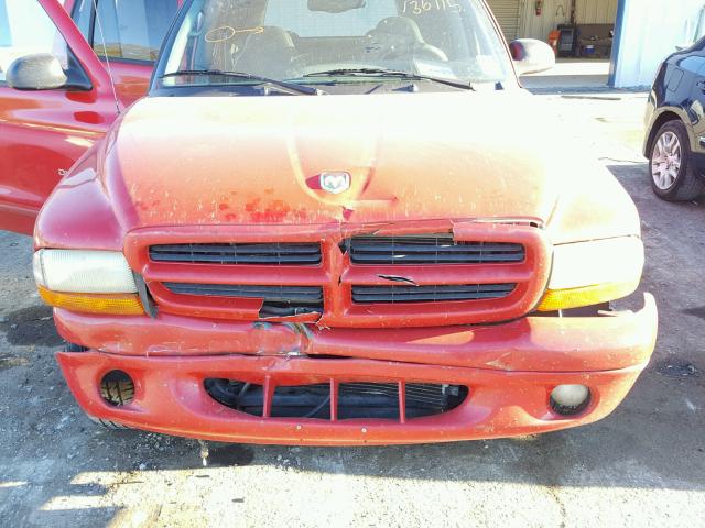 1B4HS28N8YF136715 - 2000 DODGE DURANGO RED photo 7