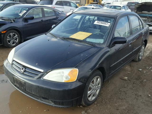 1HGES26733L017847 - 2003 HONDA CIVIC EX შავი ფოტო 2