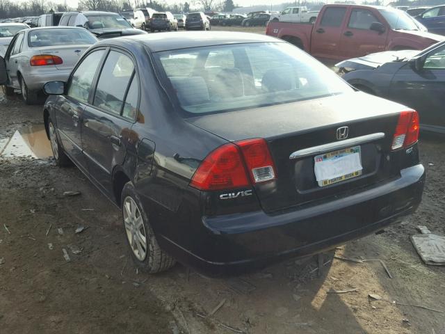 1HGES26733L017847 - 2003 HONDA CIVIC EX შავი ფოტო 3
