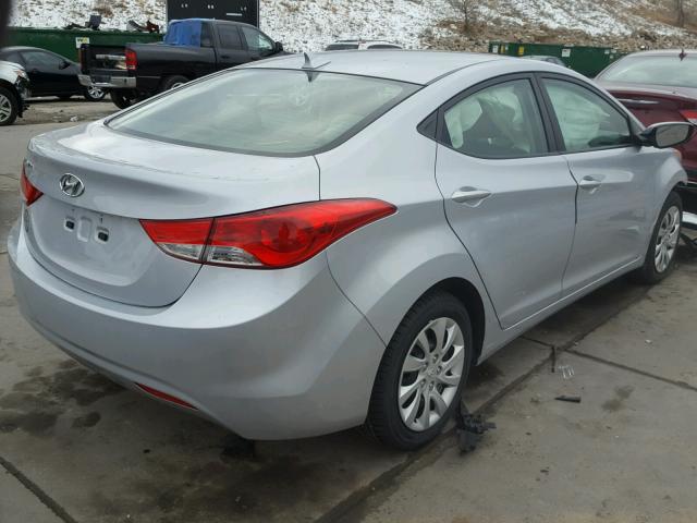 5NPDH4AE2BH024995 - 2011 HYUNDAI ELANTRA GL SILVER photo 4