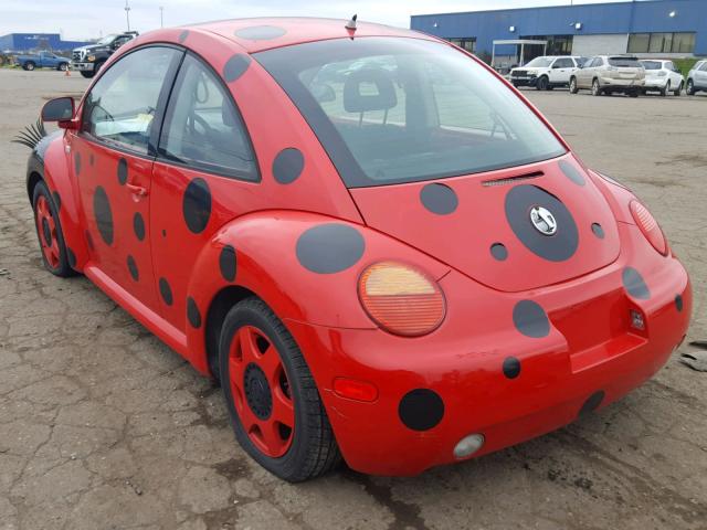3VWCA21C2XM403724 - 1999 VOLKSWAGEN NEW BEETLE Qırmızı foto 3