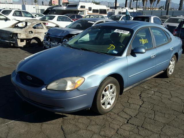 1FAFP56U46A153258 - 2006 FORD TAURUS SEL BLUE photo 2