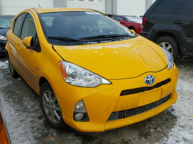 JTDKDTB37E1070537 - 2014 TOYOTA PRIUS C YELLOW photo 1