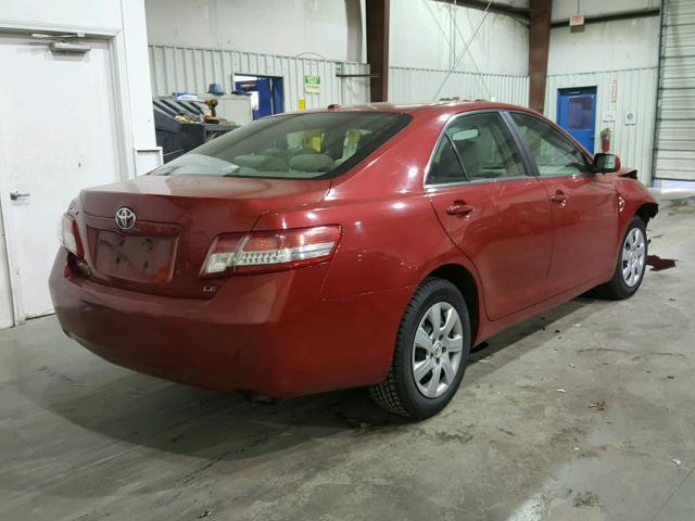 4T1BF3EK1AU067683 - 2010 TOYOTA CAMRY BASE RED photo 4