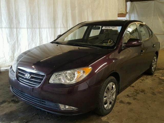 KMHDU46D39U769293 - 2009 HYUNDAI ELANTRA GL PURPLE photo 2