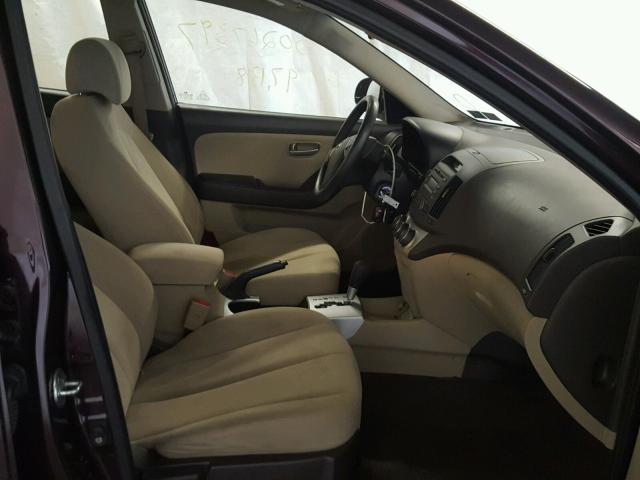 KMHDU46D39U769293 - 2009 HYUNDAI ELANTRA GL PURPLE photo 5