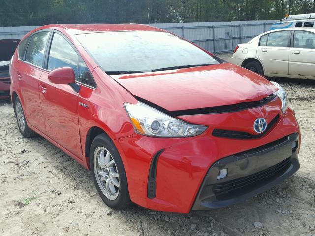 JTDZN3EU2FJ033669 - 2015 TOYOTA PRIUS V RED photo 1