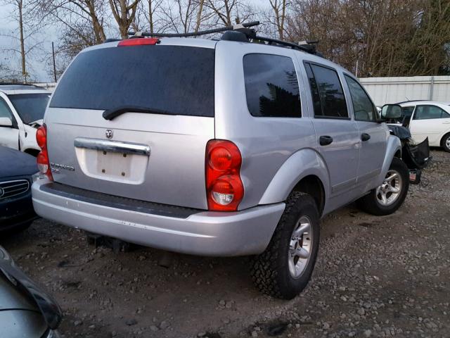 1D4HB48N74F166915 - 2004 DODGE DURANGO SILVER photo 4