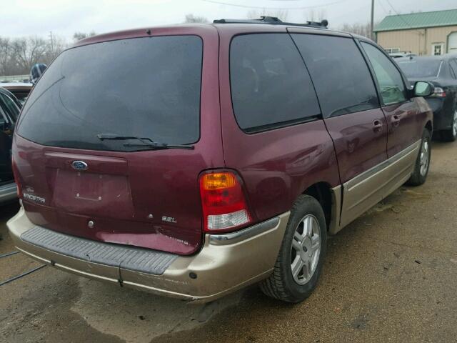 2FMZA53461BB16945 - 2001 FORD WINDSTAR S MAROON photo 4