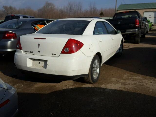 1G2ZG558464184508 - 2006 PONTIAC G6 SE1 WHITE photo 4