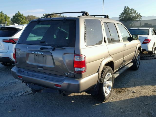 JN8DR09X01W569778 - 2001 NISSAN PATHFINDER BROWN photo 4