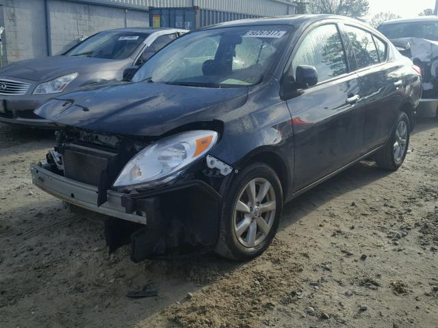 3N1CN7AP6EL849596 - 2014 NISSAN VERSA S BLACK photo 2