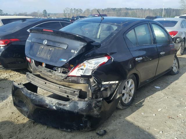 3N1CN7AP6EL849596 - 2014 NISSAN VERSA S BLACK photo 4