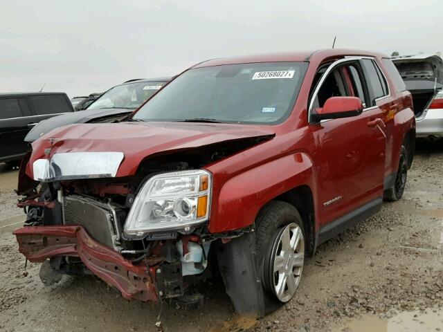 2GKALMEK7F6242317 - 2015 GMC TERRAIN SL RED photo 2