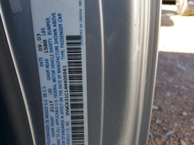 3VWCK31C14M405561 - 2004 VOLKSWAGEN NEW BEETLE Gümüş foto 10