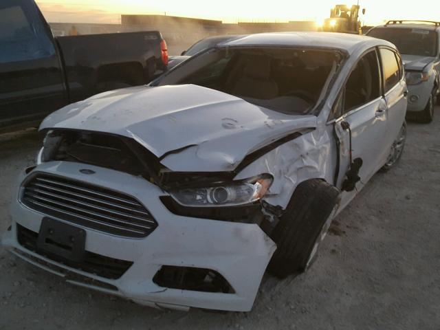 3FA6P0H73ER315377 - 2014 FORD FUSION SE WHITE photo 2