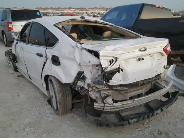 3FA6P0H73ER315377 - 2014 FORD FUSION SE WHITE photo 3