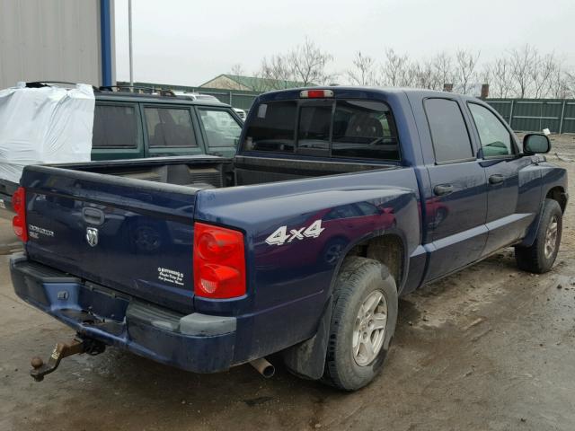 1D7HW48K87S118221 - 2007 DODGE DAKOTA QUA BLUE photo 4