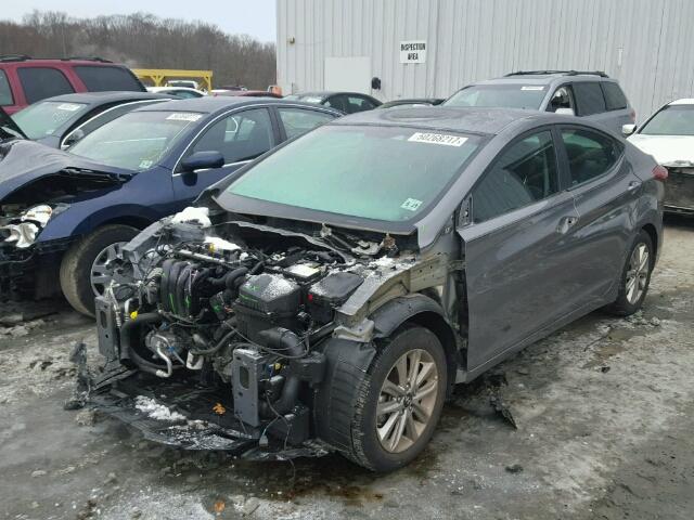 5NPDH4AE8EH507721 - 2014 HYUNDAI ELANTRA SE GRAY photo 2