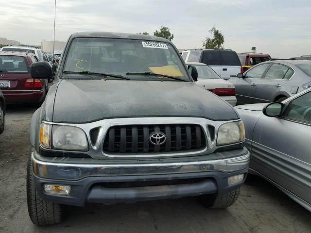 5TEGM92N13Z173756 - 2003 TOYOTA TACOMA DOU GREEN photo 9