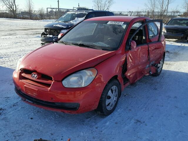 KMHCN35C97U013184 - 2007 HYUNDAI ACCENT BAS RED photo 2